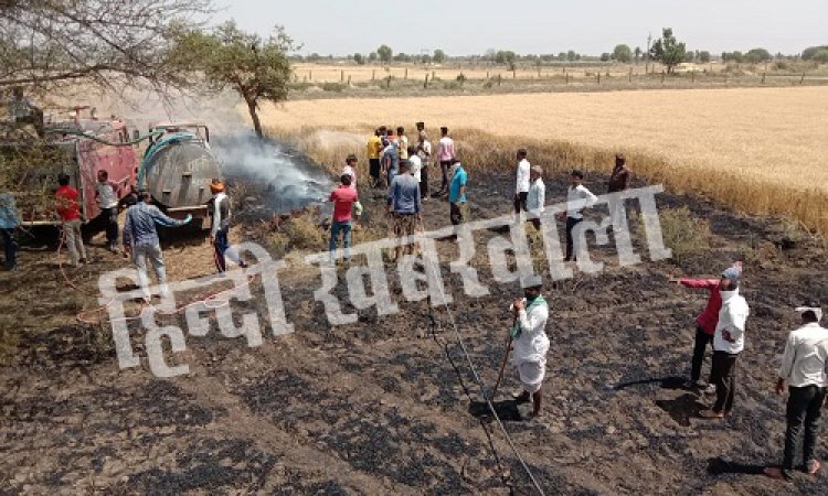 BIG BREAKING: झूलते तारों से निकली चिंगारी, तो लहलहाती फसल में लगी भीषण आग, कई बीघा गेहूं राख में तब्दील, मनासा-कुकड़ेश्वर की फायरबिग्रेड मौके पर, पढ़े ये खबर
