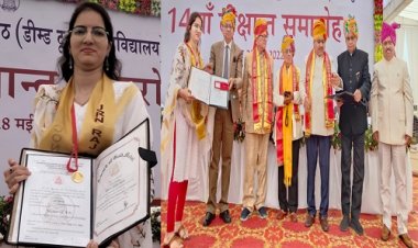 WOW ! नीमच की बेटी ओशिन शर्मा ने किया जिले का नाम रोशन, बनी आर्कियोलॉजि की गोल्ड मेडेलिस्ट, राजस्थान के इस विश्व विद्यालय में हासिल किया प्रथम स्थान, पढ़े खबर