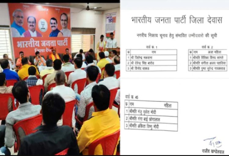 BIG BREAKING : चुनावों से पहले BJP पार्षद उम्मीदवारों की फर्जी सूची वायरल...! कांग्रेस ने ली चुटकी, बोले- चरम सीमा पर गुटबाजी, यह नाटक-नौटंकी का हिस्सा, पढ़े खबर