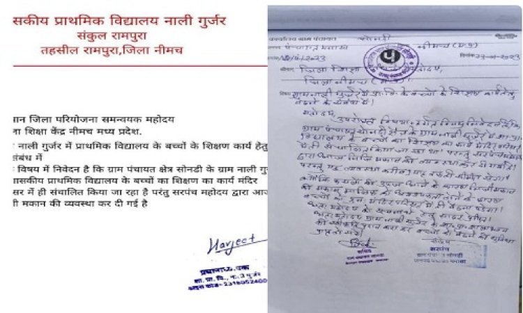 BIG NEWS: हिन्दी खबरवाला की खबर का असर, नन्हें बच्चों को मिलेगा भवन, ग्राम पंचायत सरपंच ने इन्हें लिखा पत्र, मामला- ग्राम नाली गुर्जर का, पढ़े रुपेश सारू की खबर