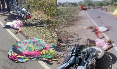 BIG BREAKING: युवक का सिर धड़ से हो गया अलग, रोड़ पर खून ही खून, पहाड़ जैसे इस वाहन से टकराएं बाइक सवार, दो की दर्दनाक मौत, मंदसौर जिले में रौंगटे खड़े कर देने वाला हादसा, पढ़े खबर