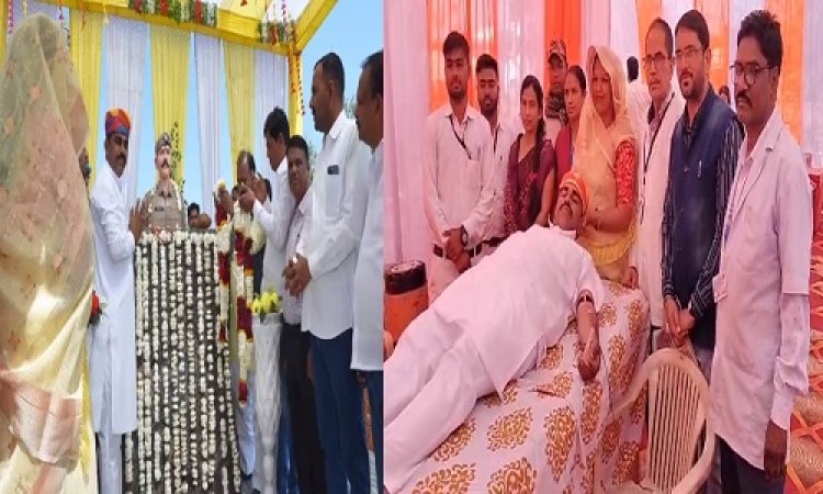 NEWS: स्व. रामलाल बैरवा की पुण्य स्मृति, प्रतिमा अनावरण एवं विशाल रक्तदान शिविर संपन्न, युवाओं में दिखा उत्साह, इतने यूनिट रक्त प्राप्त, पढ़े खबर