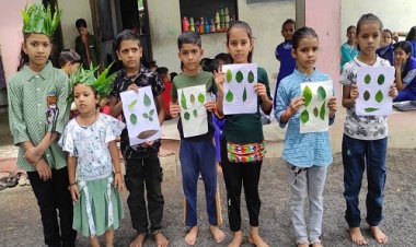 NEWS : ग्रीन-डे के रूप में मनाया हरियाली अमावस्या पर्व, स्कूली बच्चों ने दिखाई अपनी कला, पत्तियों से बनाई आकृतियां, पढ़े खबर