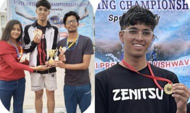 BIG NEWS : यूनिवर्सिटी स्टेट तैराकी प्रतियोगिता भोपाल में,नीमच के तैराक गौरव पोरवाल ने जीते 3 गोल्ड मैडल,तो टीम को दिलाई ये ट्रॉफी भी,पढ़े ये खबर