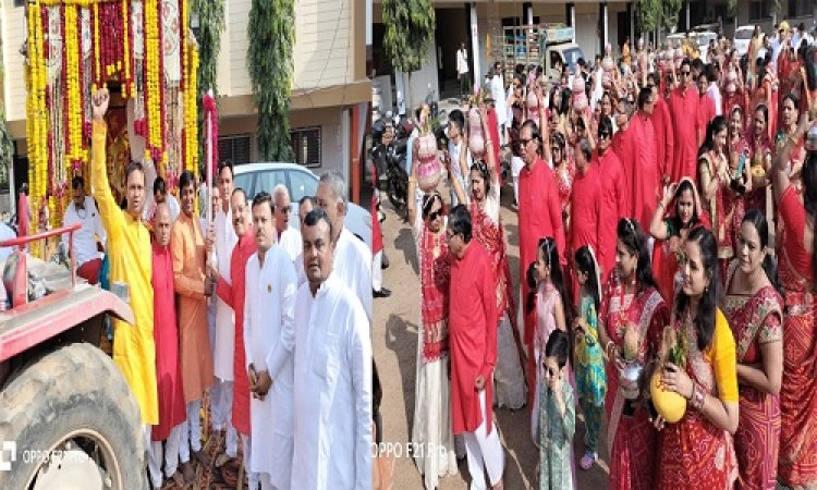 NEWS : बैंड-बाजे के साथ किया नगर भ्रमण, भगवान चारभुजा नाथ की होगी प्राण प्रतिष्ठा, श्रीराम मंदिर में तीन दिवसीय महोत्सव जारी, माहेश्वरी समाज निभा रहा अहम भूमिका, पढ़े खबर