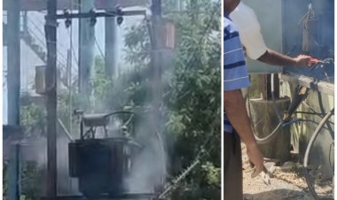 BIG NEWS : नीमच के शक्ति नगर में आग की चपेट में विद्युत डीपी,आस पास के रहवासियों में मची खलबली,मोके पर यु बुझाई आग,पढ़े ये खबर