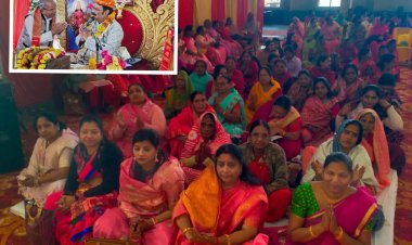 श्रीमद् भागवत कथा सुनने के लिए जुटी भक्तों की भारी भीड़, गोस्वामी महाराज ने कहा भगवान प्रेम भाव के भूखे होते हैं धन संपत्ति के नहीं,