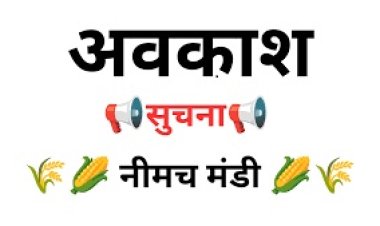 BREAKING NEWS: “मंडी पर लगा ब्रेक!”,लगातार छुट्टियों से मार्च में कई दिन बंद रहेगी नीमच कृषि मंडी, किसानों के सामने बड़ी चुनौती, पढ़े खबर