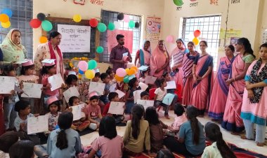 NEWS : चिताखेड़ा सेक्टर में आँगनवाड़ी बच्चों की विद्या आरम्भ सेरेमनी का भव्य आयोजन, रिपोर्ट आजाद मंसूरी।