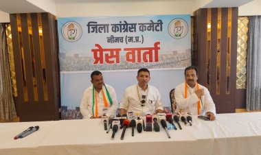 NEWS: नीमच पहुंचे प्रदेश कांग्रेस अध्यक्ष जीतू पटवारी प्रेस वार्ता में जमकर बरसे! नीट पेपर लीक से लेकर जावद जनपद के भ्रष्टाचार तक सरकार को घेरा, तो एमपी में अगली जनता और किसानों की सरकार बनना तय,पढ़े खबर